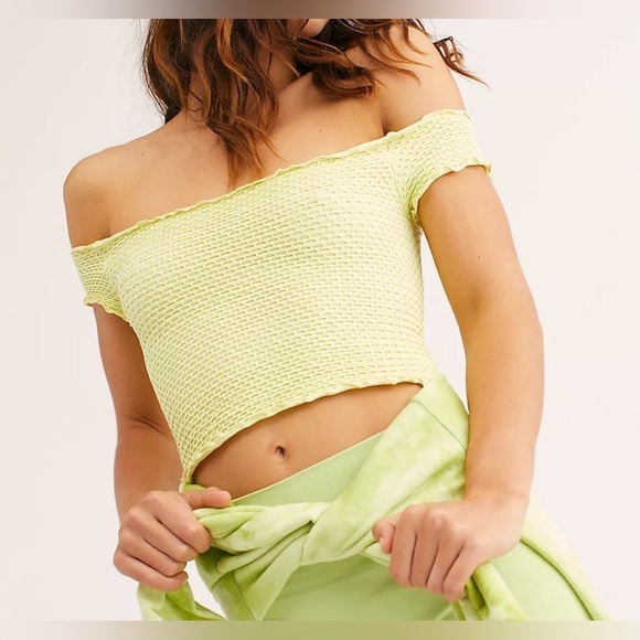 Free People Tops - Free People Intimately Smocked Crop Top in Sleepylime Size XS/S